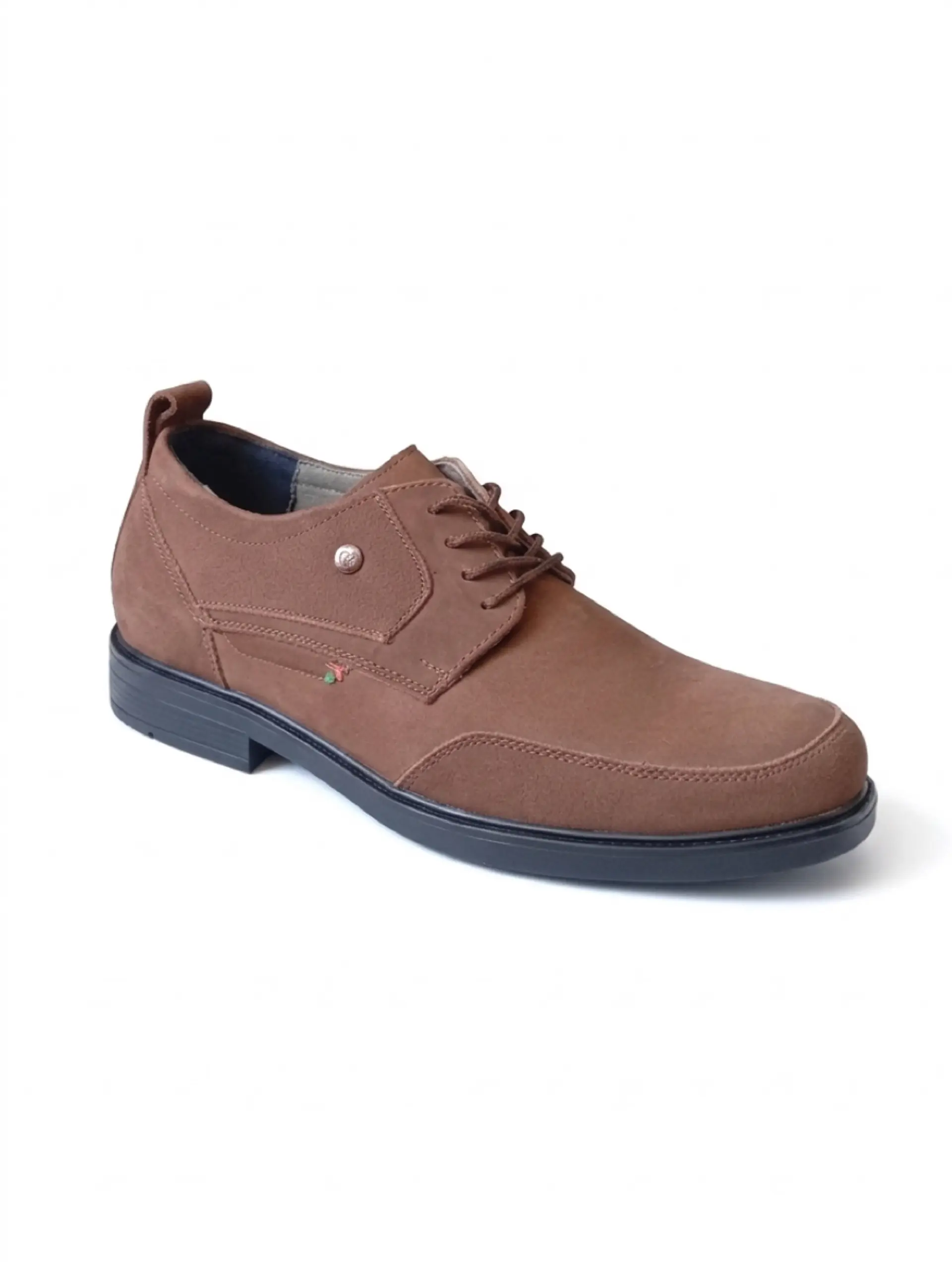 Zapato Casual Castel Café Nobuck Aumenta +8cm de Altura 1
