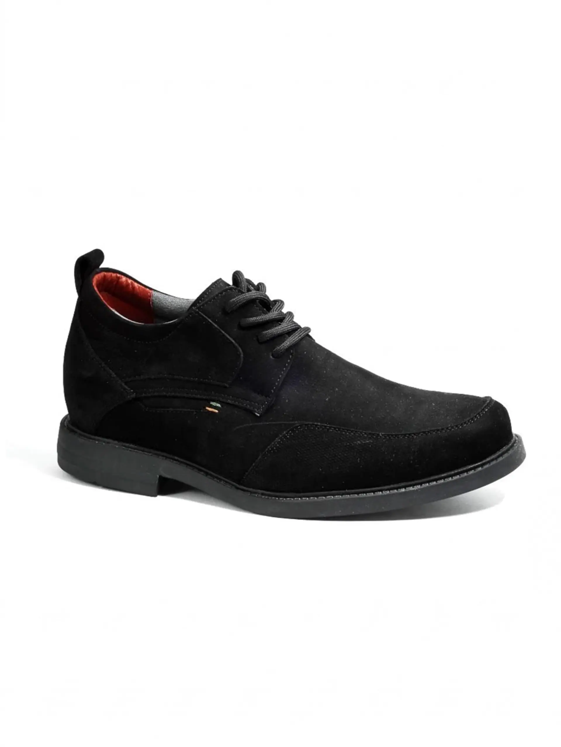 Zapato Casual Castel Nobuck Negro Aumenta +8cm de Altura 1