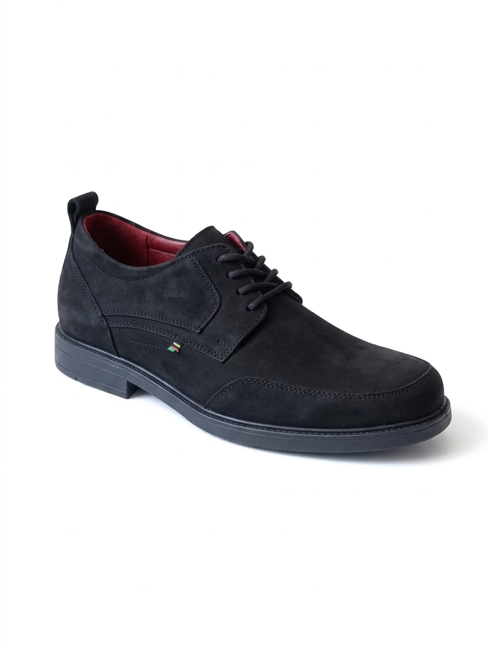 Zapato Casual Castel Nobuck Negro Aumenta +8cm de Altura 3