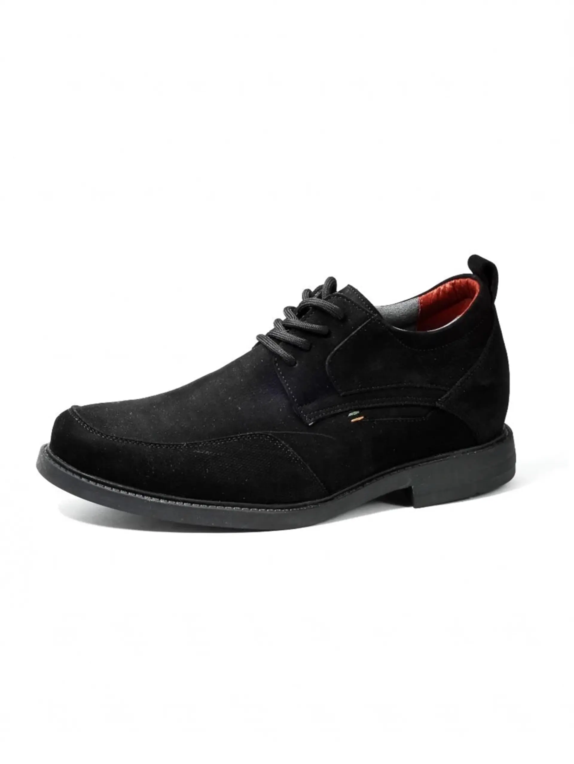 Zapato Casual Castel Nobuck Negro Aumenta +8cm de Altura 2