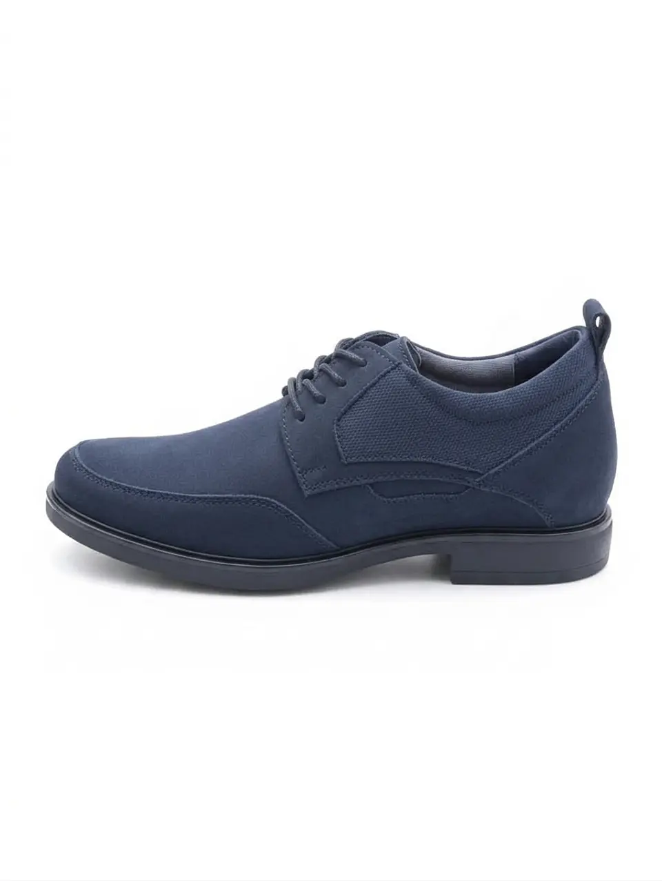 Zapato Casual Castel Nobuck Azul Aumenta 8cm de Altura 2