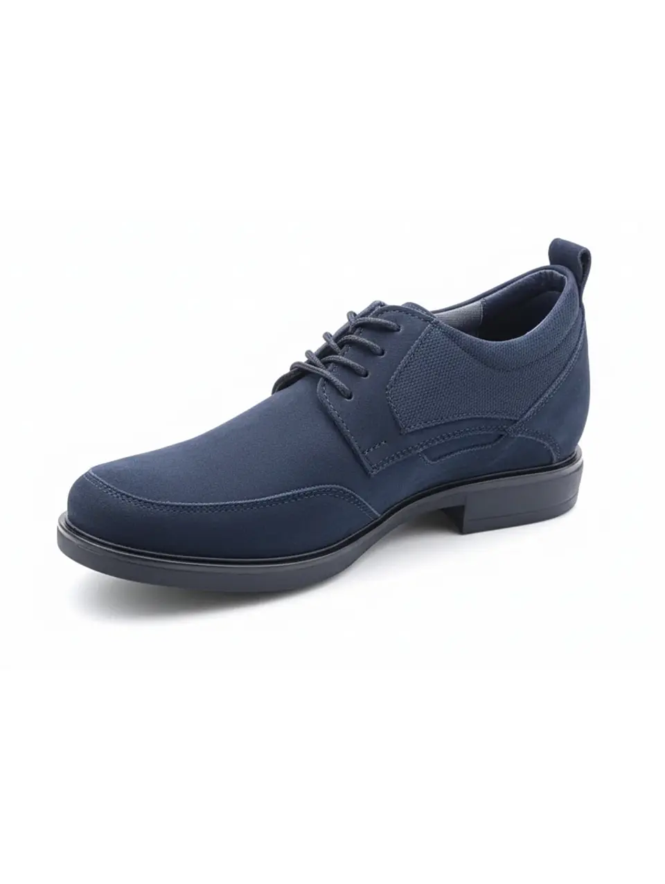 Zapato Casual Castel Nobuck Azul Aumenta 8cm de Altura 4