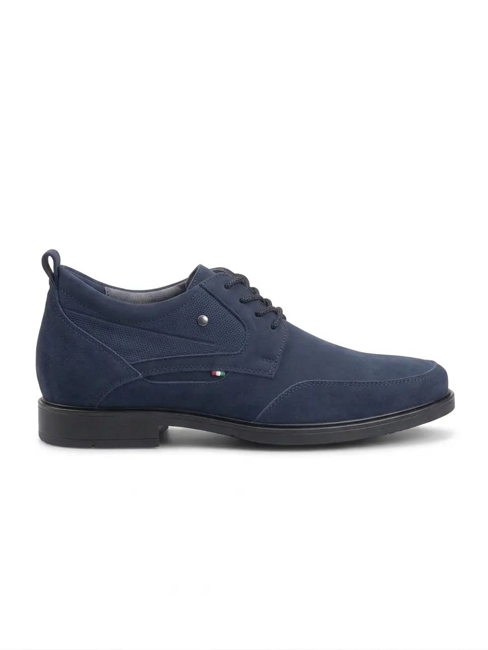 Zapato Casual Castel Nobuck Azul Aumenta 8cm de Altura 3