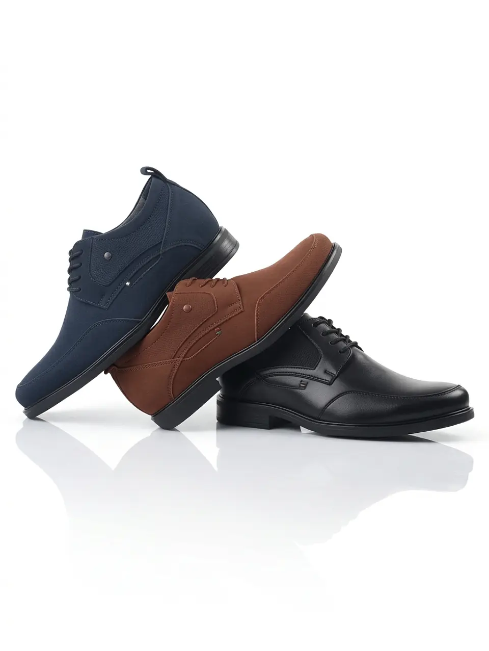 Zapato Casual Castel Nobuck Azul Aumenta 8cm de Altura 6