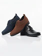 Zapato Casual Castel Nobuck Azul Aumenta 8cm de Altura - Miniatura 7