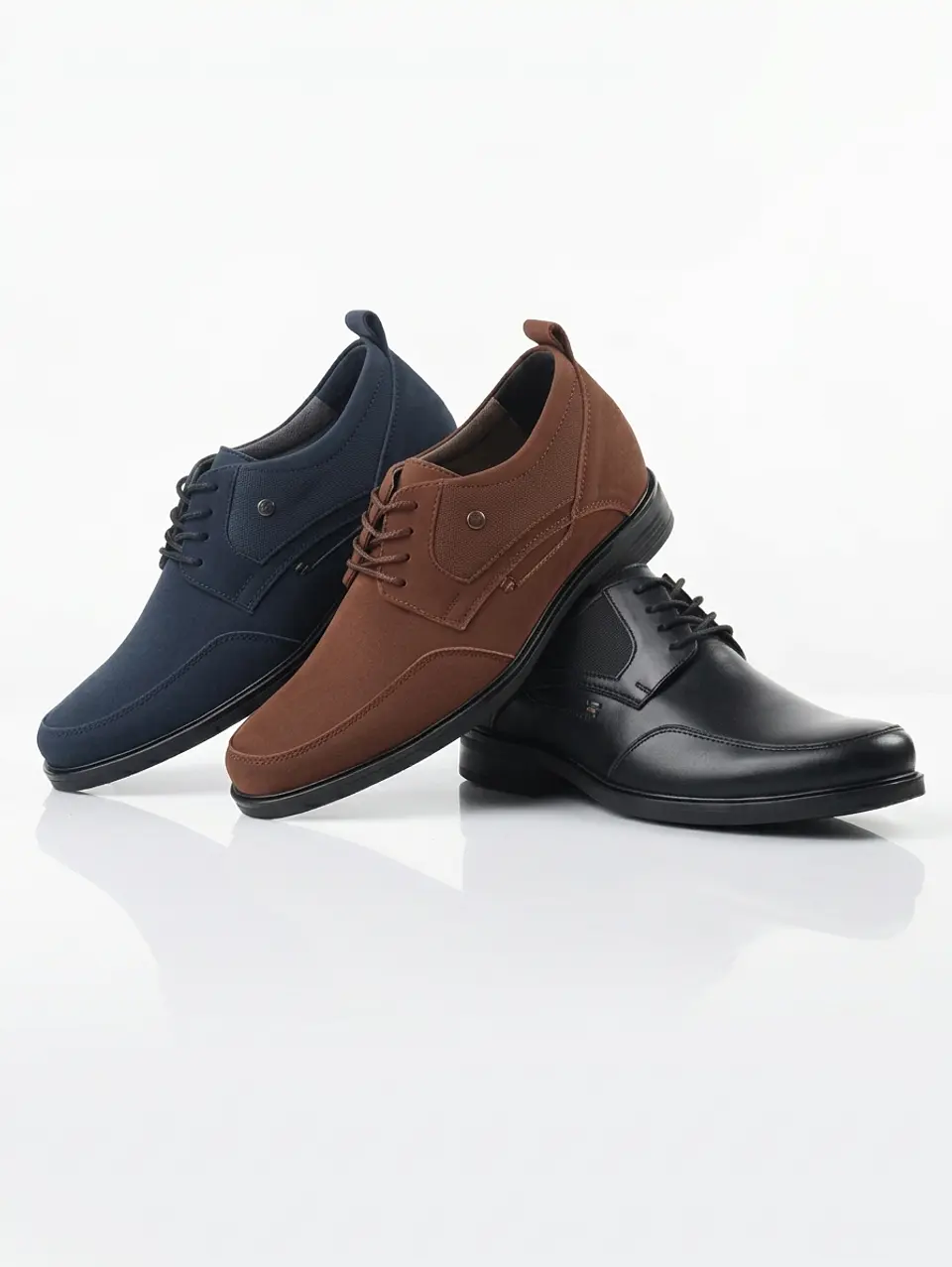 Zapato Casual Castel Nobuck Azul Aumenta 8cm de Altura 7