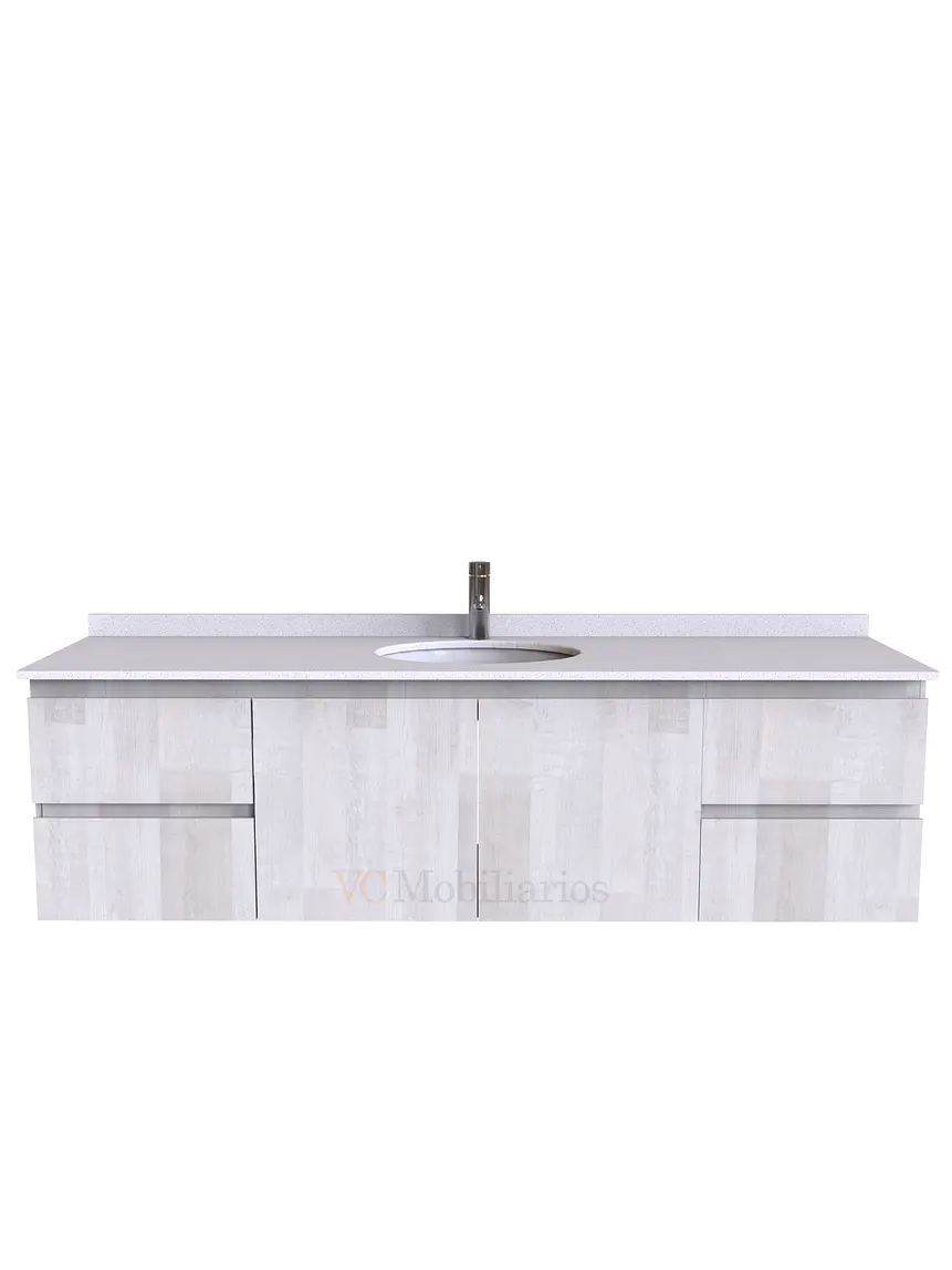 Mueble Vanitorio aereo simple de 160 cm M2-1603 / Legno 1