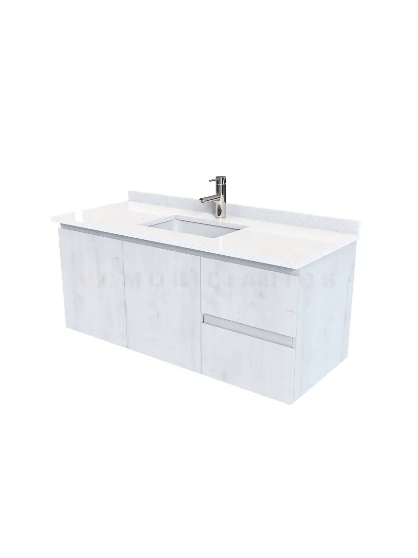 Mueble vanitorio aereo simple de 130cm  M2-1338-A / Alaska 1