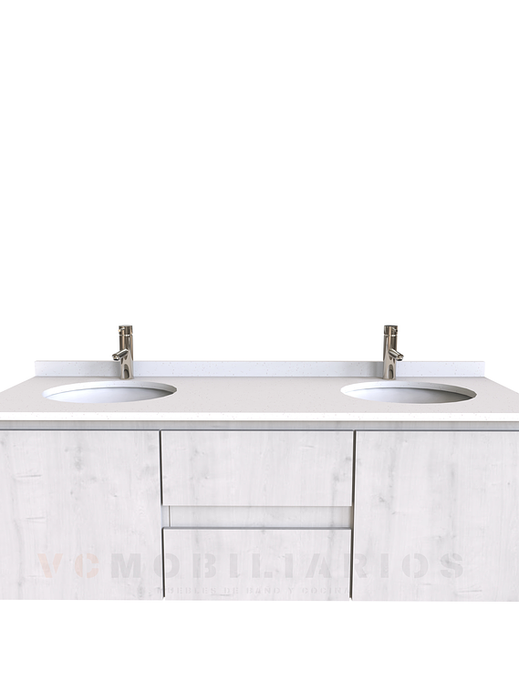 Mueble vanitorio Doble Aéreo  de 120 cm /  M2-1223 -DA / Alaska 1