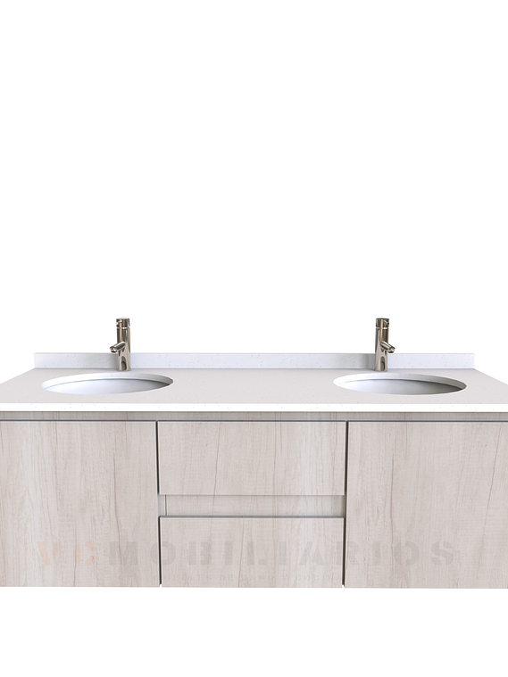 Mueble vanitorio Doble Aéreo  de 140 cm /  M2-1423 -DA / Toscana 1