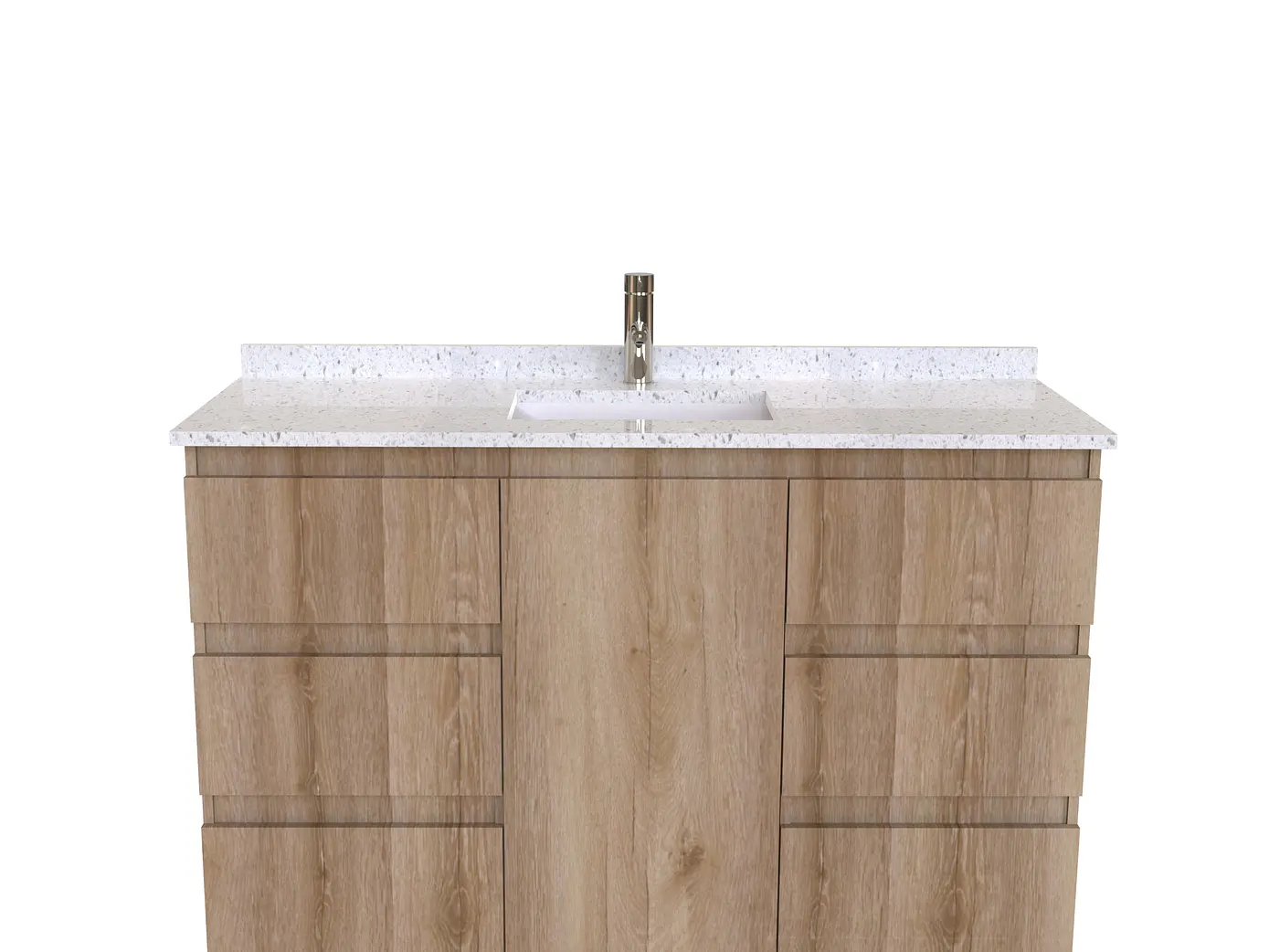 Mueble vanitoro simple de 120 cm / m8 / Cuarzo blanco galaxys / Cava 1