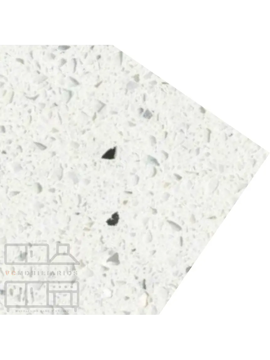 Mueble vanitoro simple de 120 cm / m8 / Cuarzo blanco galaxys / Cava 2