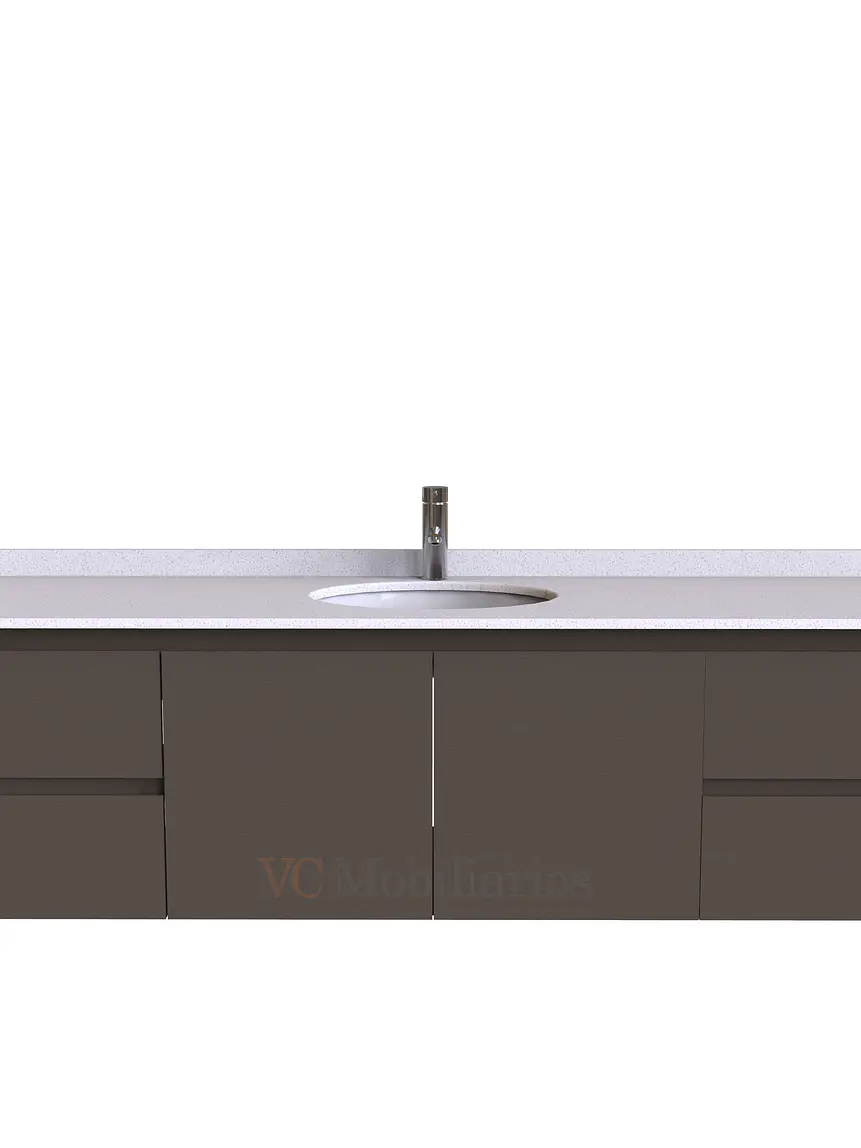Mueble Vanitorio aereo simple de 180 cm M2-1808 / Titanio 1