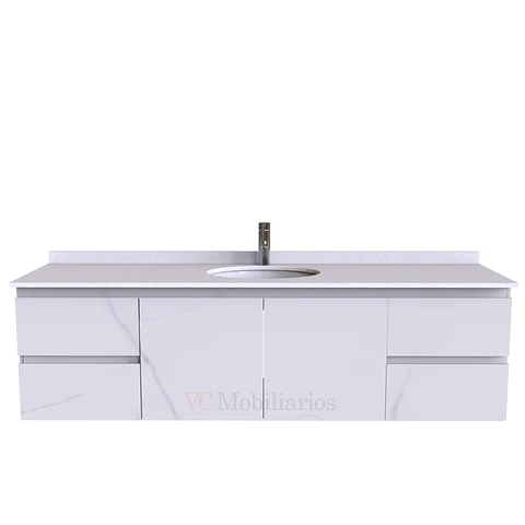 Mueble Vanitorio aereo simple de 180 cm M2-1808 / Marmara