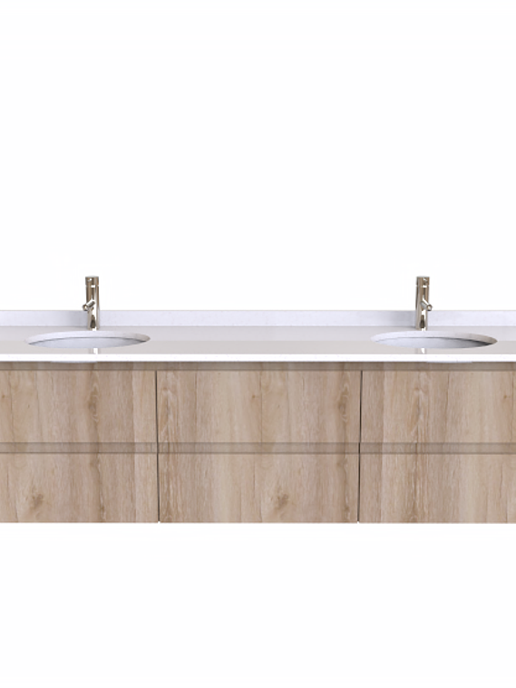 Mueble vanitorio Doble Aéreo  de 180 cm /  M2-1823 -DA / Cava ( pedido especial ) 1