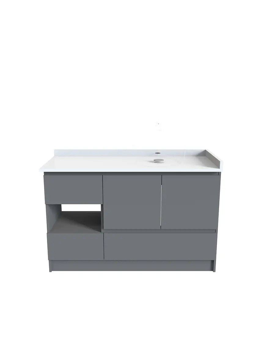 Mueble Vanitorio al piso para lavamanos sobre poner de 120 cm M2-1200-SPP / Carbon 1