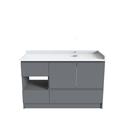 Mueble Vanitorio al piso para lavamanos sobre poner de 120 cm M2-1200-SPP / Carbon