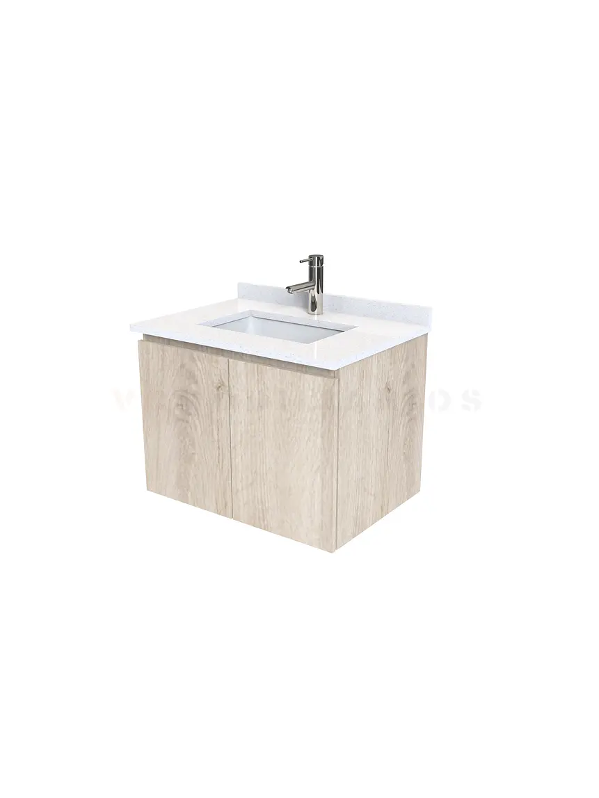 Mueble vanitorio aereo de 60 cm con cubierta de cuarzo / M0-638-A / Jerez 1