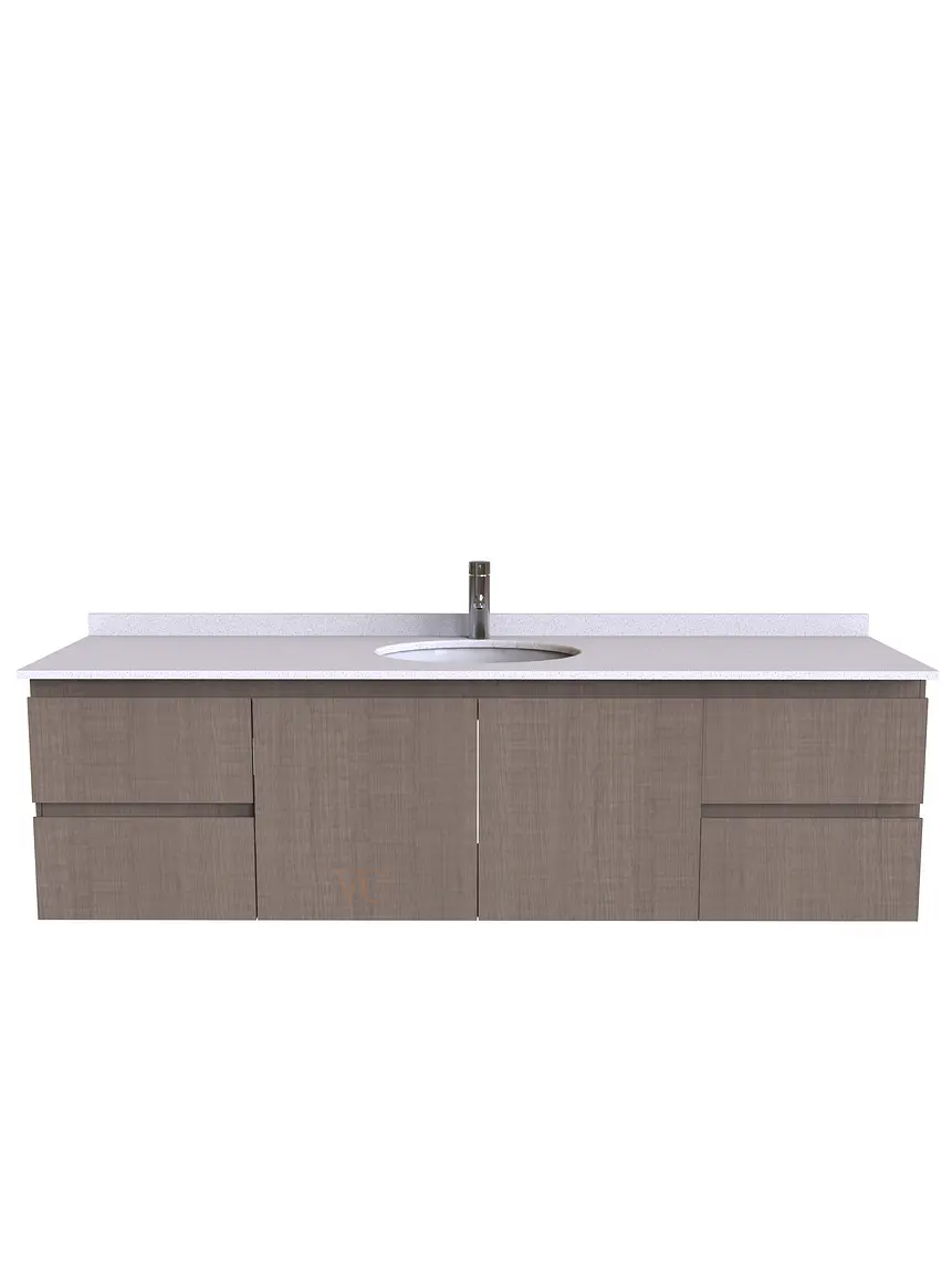 Mueble Vanitorio aereo simple de 180 cm M2-1808 / Nordico 1