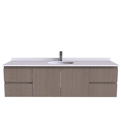 Mueble Vanitorio aereo simple de 180 cm M2-1808 / Nordico