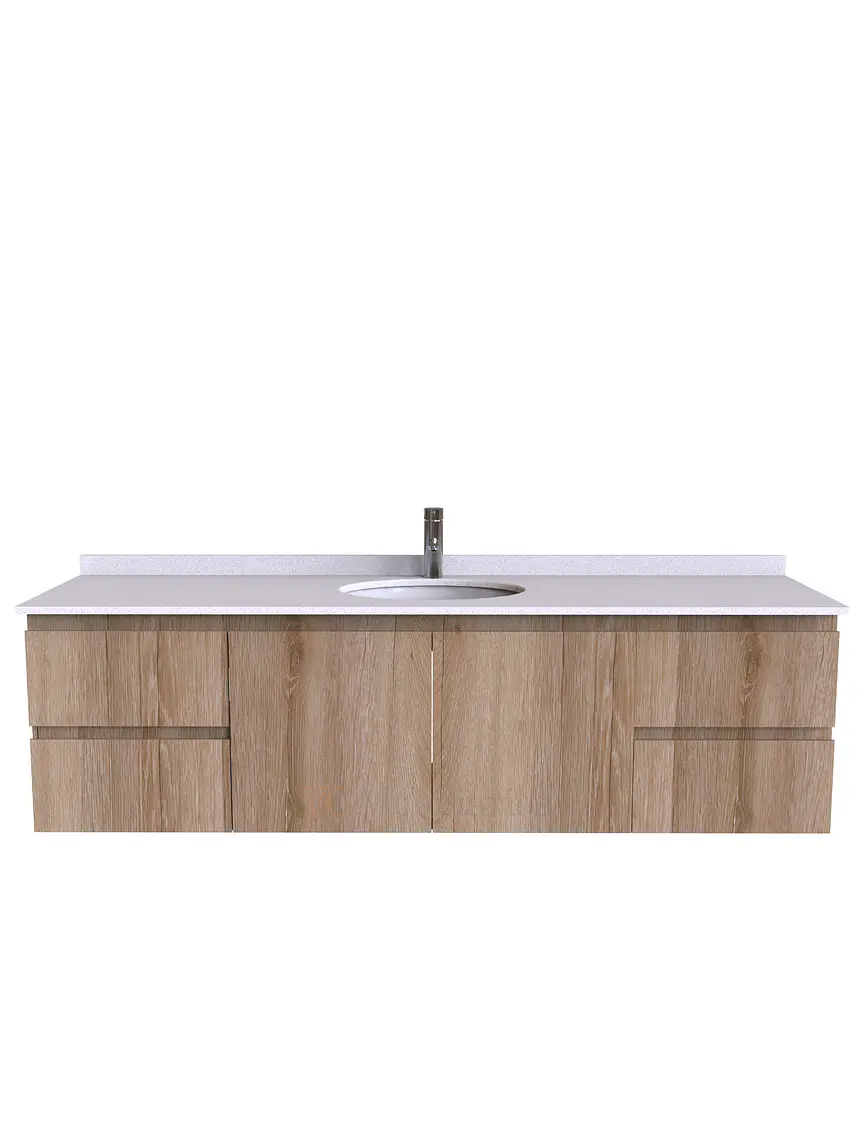 Mueble Vanitorio aereo simple de 180 cm M2-1808 / Cava 1