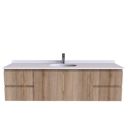 Mueble Vanitorio aereo simple de 180 cm M2-1808 / Cava