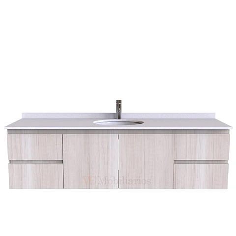 Mueble Vanitorio aereo simple de 180 cm M2-1808 / Toscana