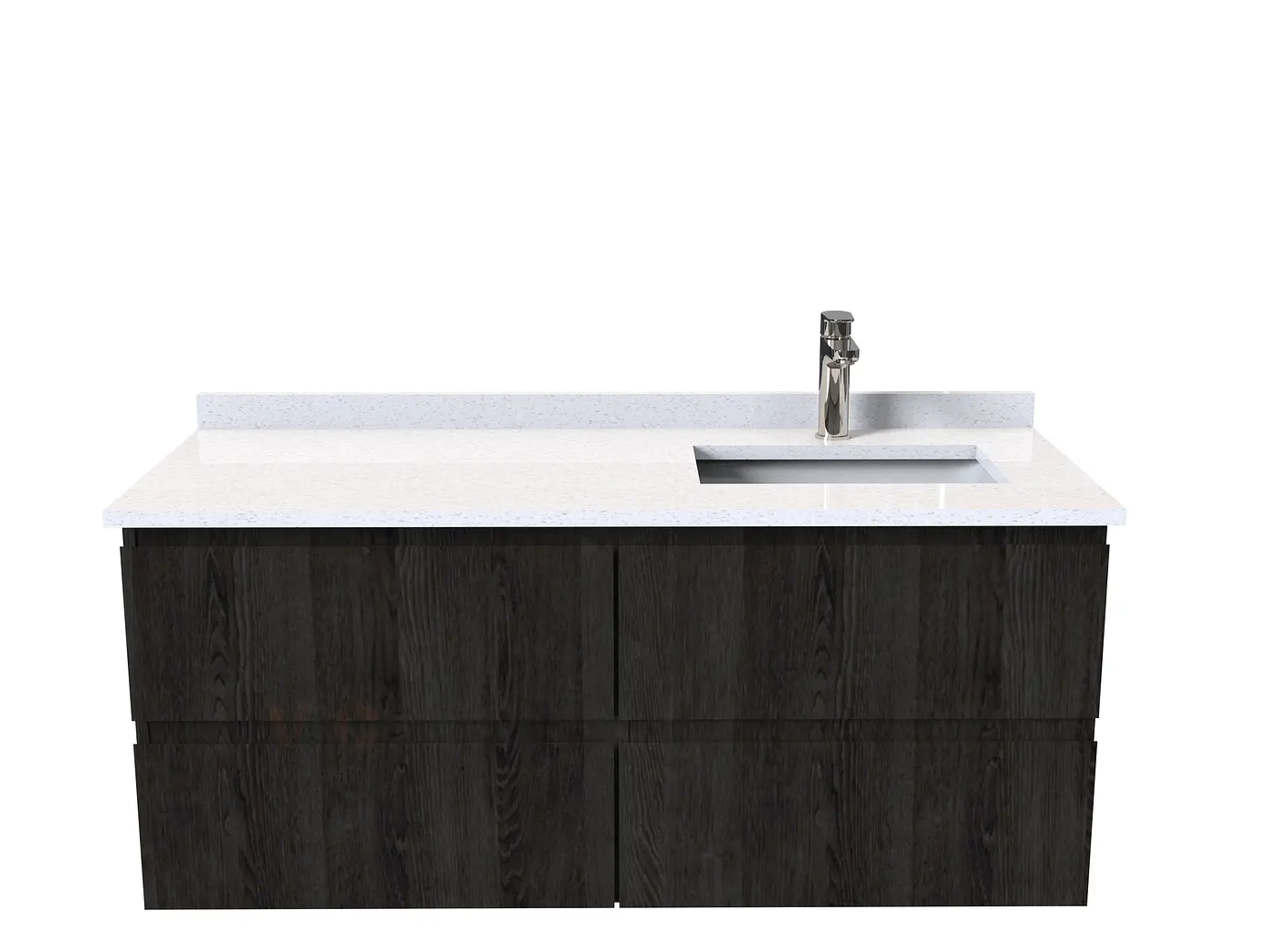 Mueble vanitorio aereo de 120 cm  con cubierta de cuarzo / M4-1208-A 2