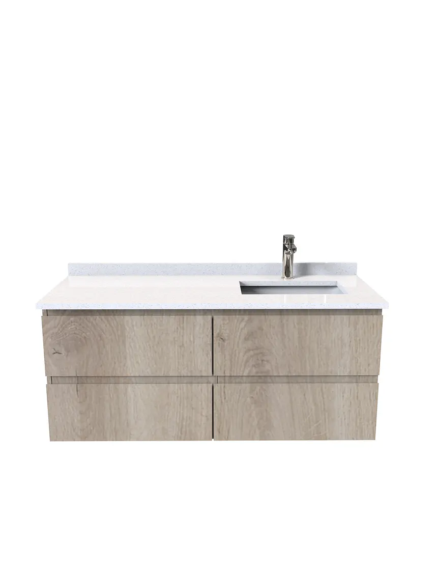 Mueble vanitorio aereo de 120 cm  con cubierta de cuarzo / M4-1208-A 3