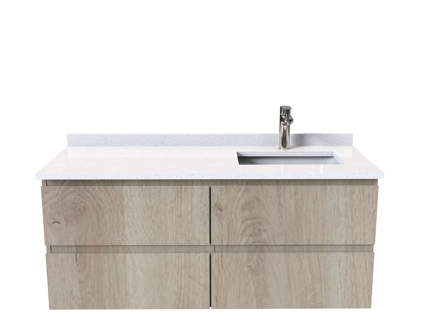 Mueble vanitorio aereo de 120 cm  con cubierta de cuarzo / M4-1208-A 3