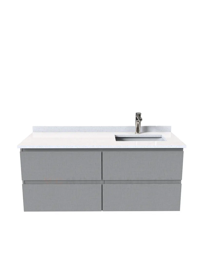 Mueble vanitorio aereo de 120 cm  con cubierta de cuarzo / M4-1208-A 6