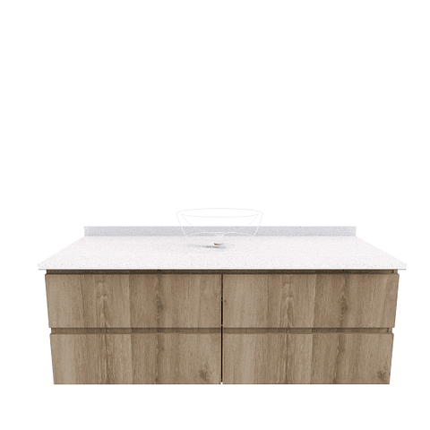 Mueble vanitorio simple de sobreponer  de 140 cm /  M9-1423 -DA / Cava