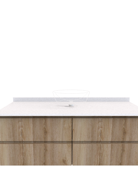 Mueble vanitorio simple de sobreponer  de 140 cm /  M9-1423 -DA / Cava 1