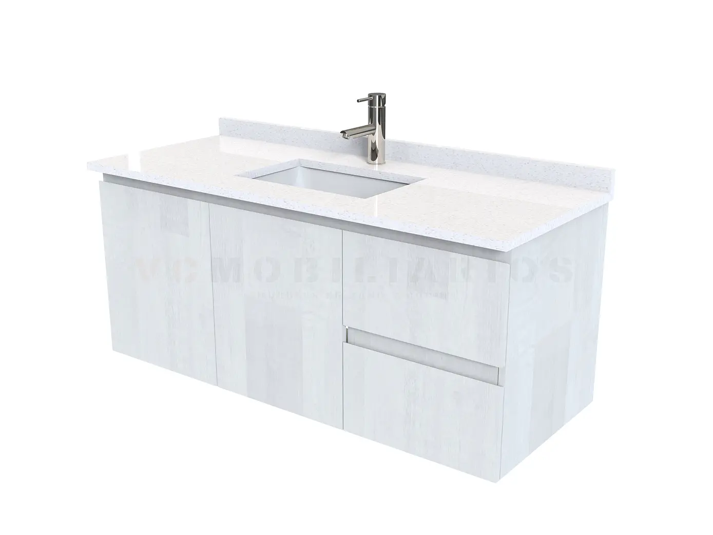 Mueble vanitorio aereo simple de 130cm  M2-1338-A / Legno 1