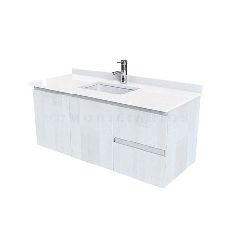 Mueble vanitorio aereo simple de 130cm  M2-1338-A / Legno