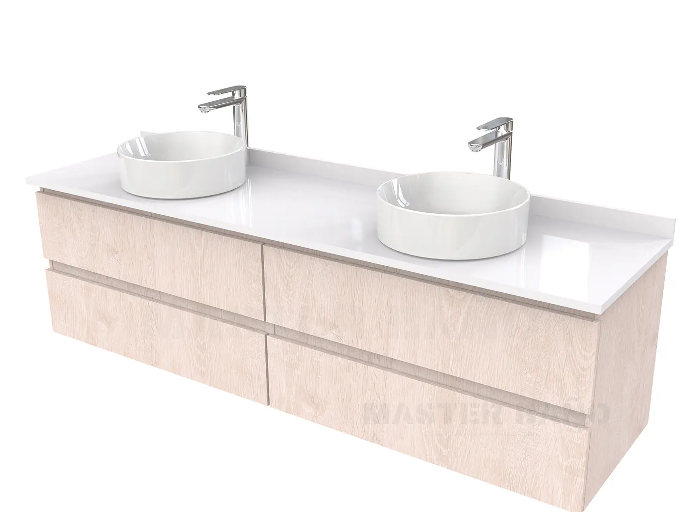 Mueble Vanitorio  para lavamanos sobreponer simple de 190 cm M4-1930-SPA / Provenzal 1