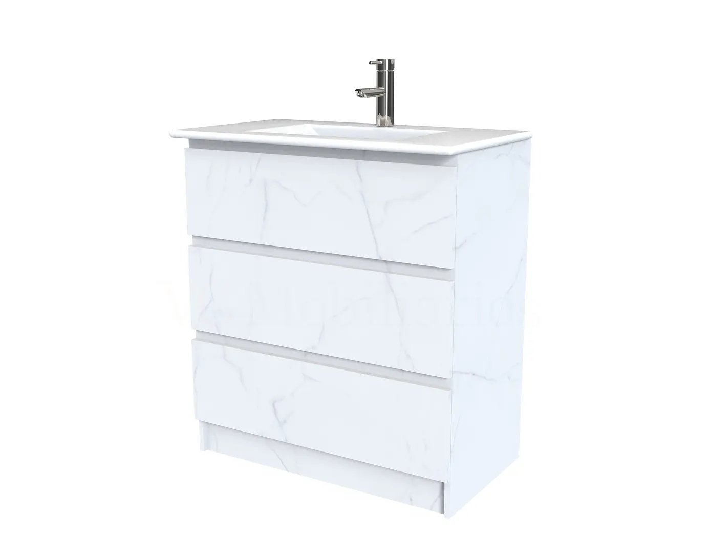 Mueble vanitorio al piso  de 70  cm con cubierta de loza M3-701  / Marmara 1