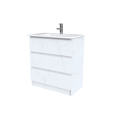 Mueble vanitorio al piso  de 70  cm con cubierta de loza M3-701  / Marmara