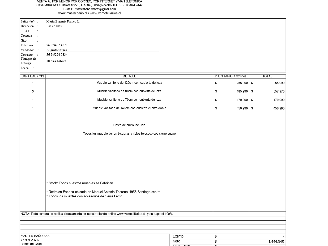  COTIZACIÓN N° 00873 1
