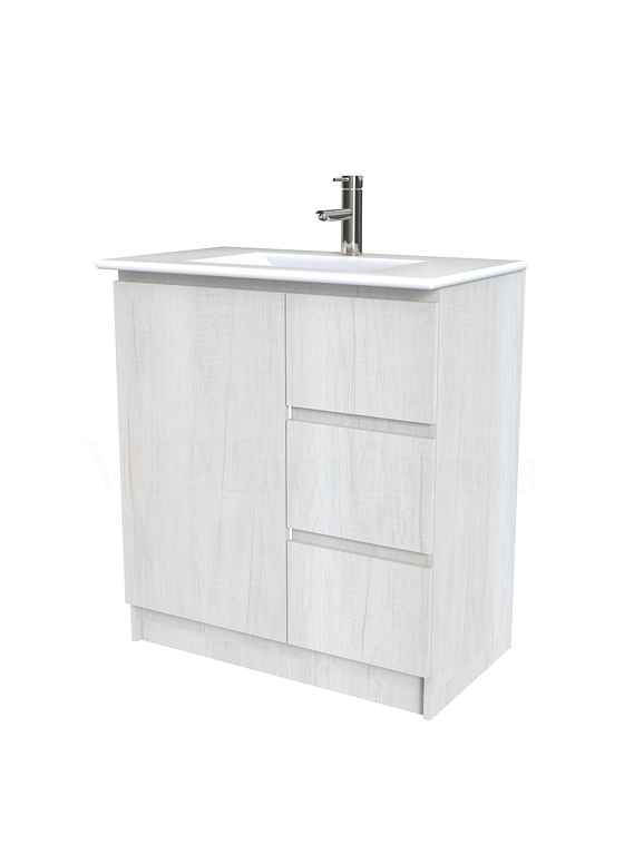 Mueble vanitorio al piso  de 70  cm con cubierta de loza M2-701  / Toscana 1