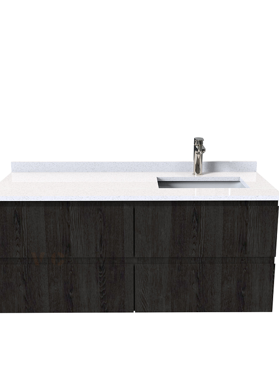 Mueble vanitorio aereo simple de 130cm  M4-1338-A / Derecho / Espresso  1