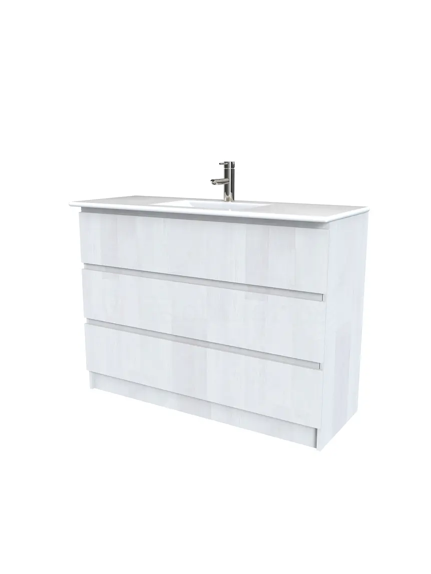 Mueble vanitorio al piso  de 120  cm con cubierta de loza M3-1201  / Legno 1