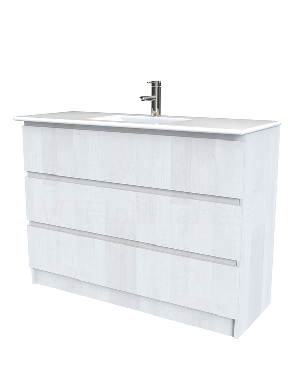 Mueble vanitorio al piso  de 120  cm con cubierta de loza M3-1201  / Legno 1