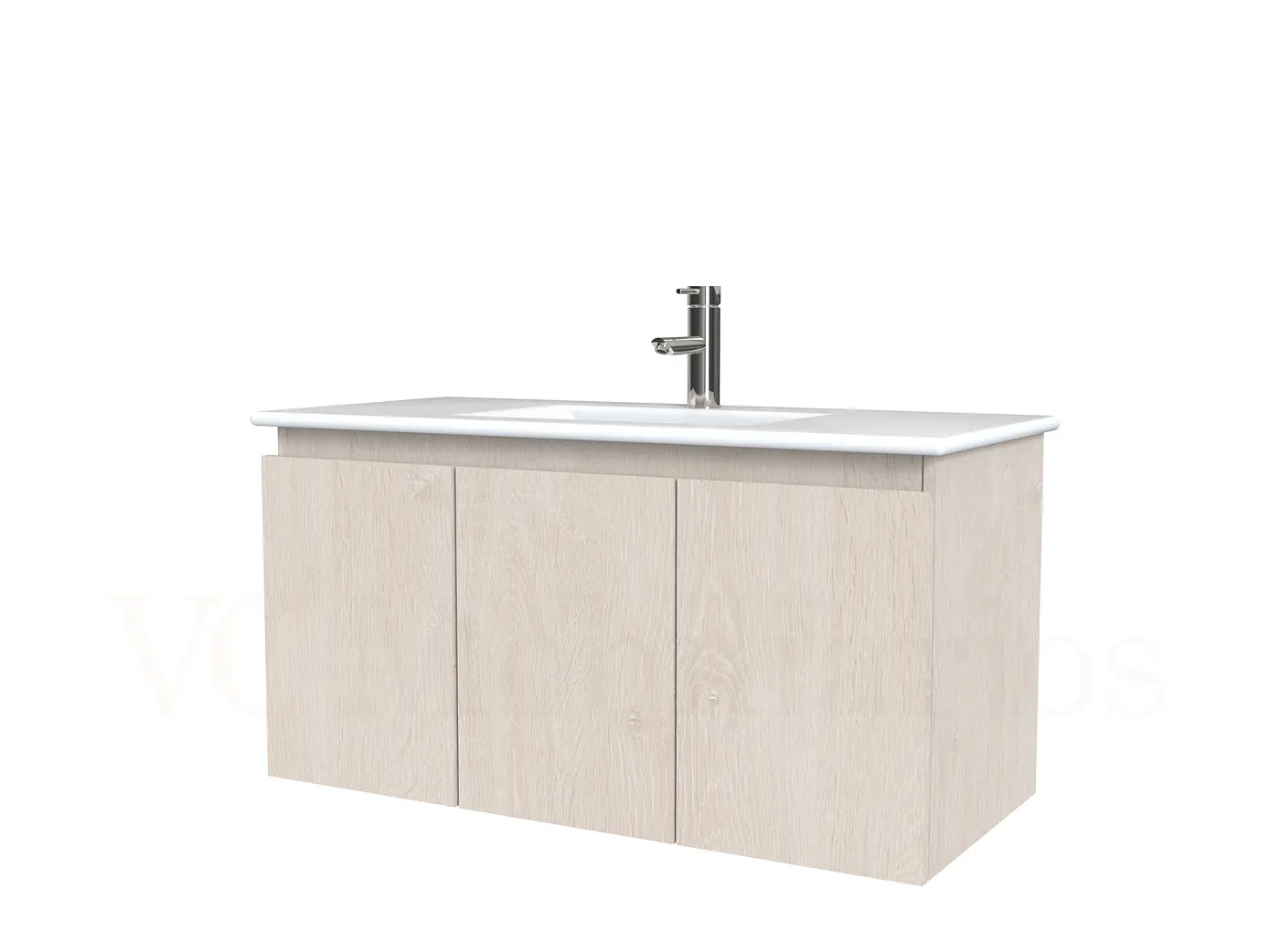 Mueble vanitorio aereo con cubierta de loza de 90 cm  /  M0-901-A / Provenzal 1