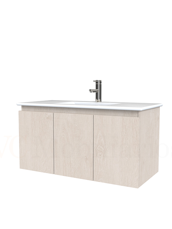 Mueble vanitorio aereo con cubierta de loza de 90 cm  /  M0-901-A / Provenzal 1