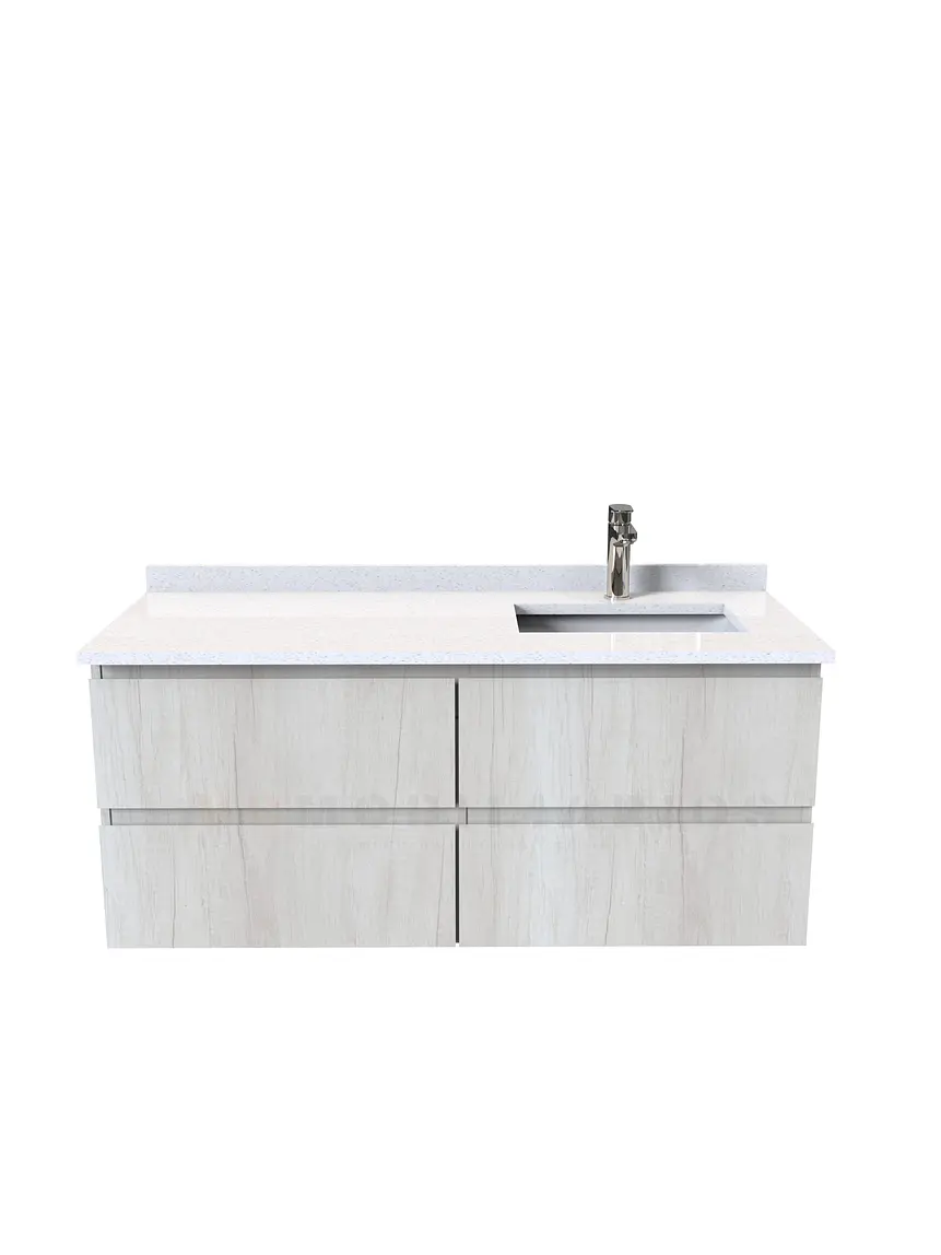 Mueble vanitorio aereo simple de 130cm  M4-1338-A / Derecho / Toscana 1