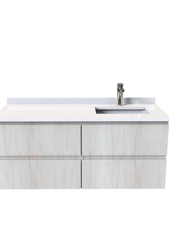 Mueble vanitorio aereo simple de 130cm  M4-1338-A / Derecho / Toscana 1