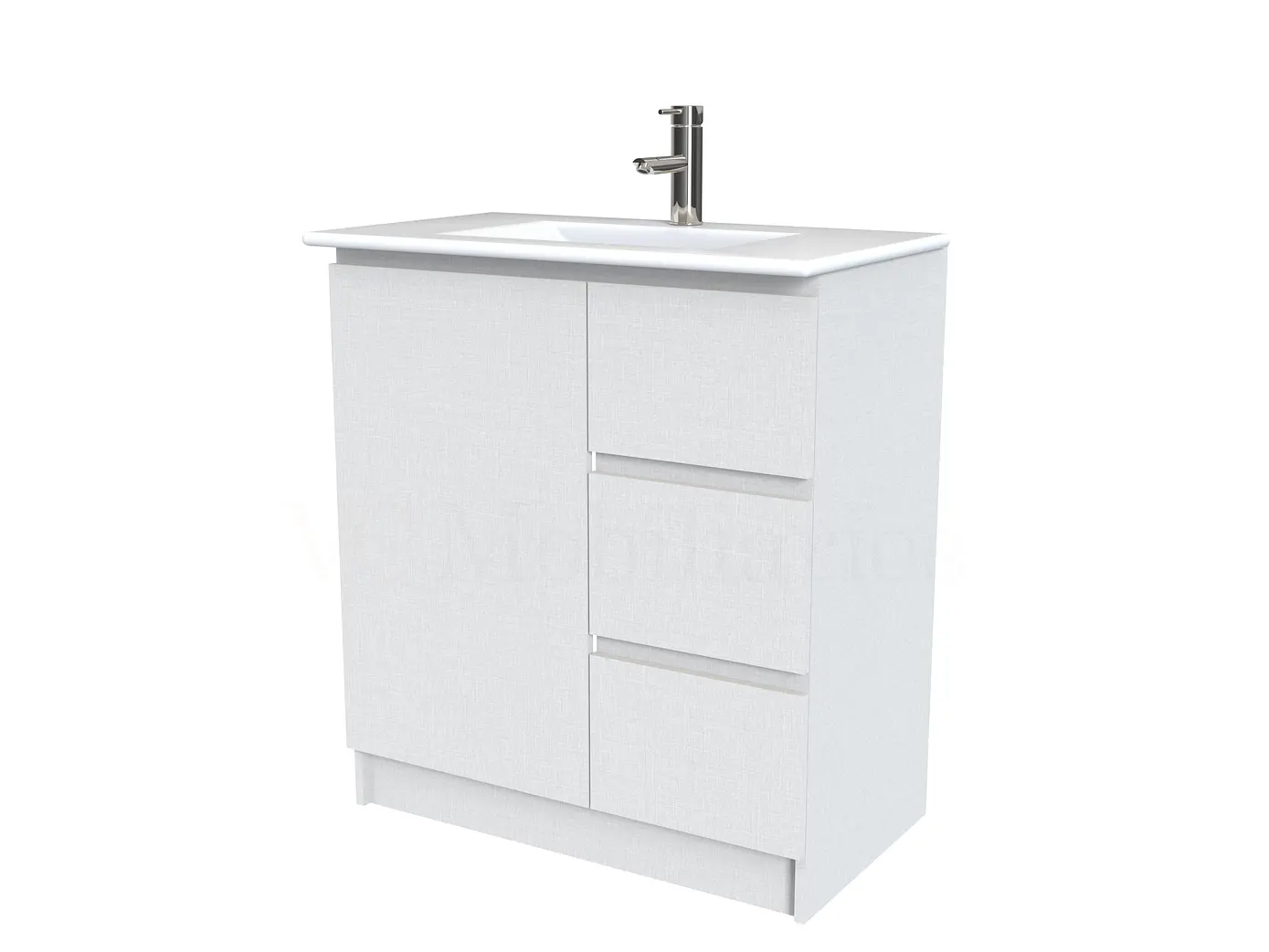 Mueble vanitorio al piso  de 70  cm con cubierta de loza M2-701  / Giorno 1