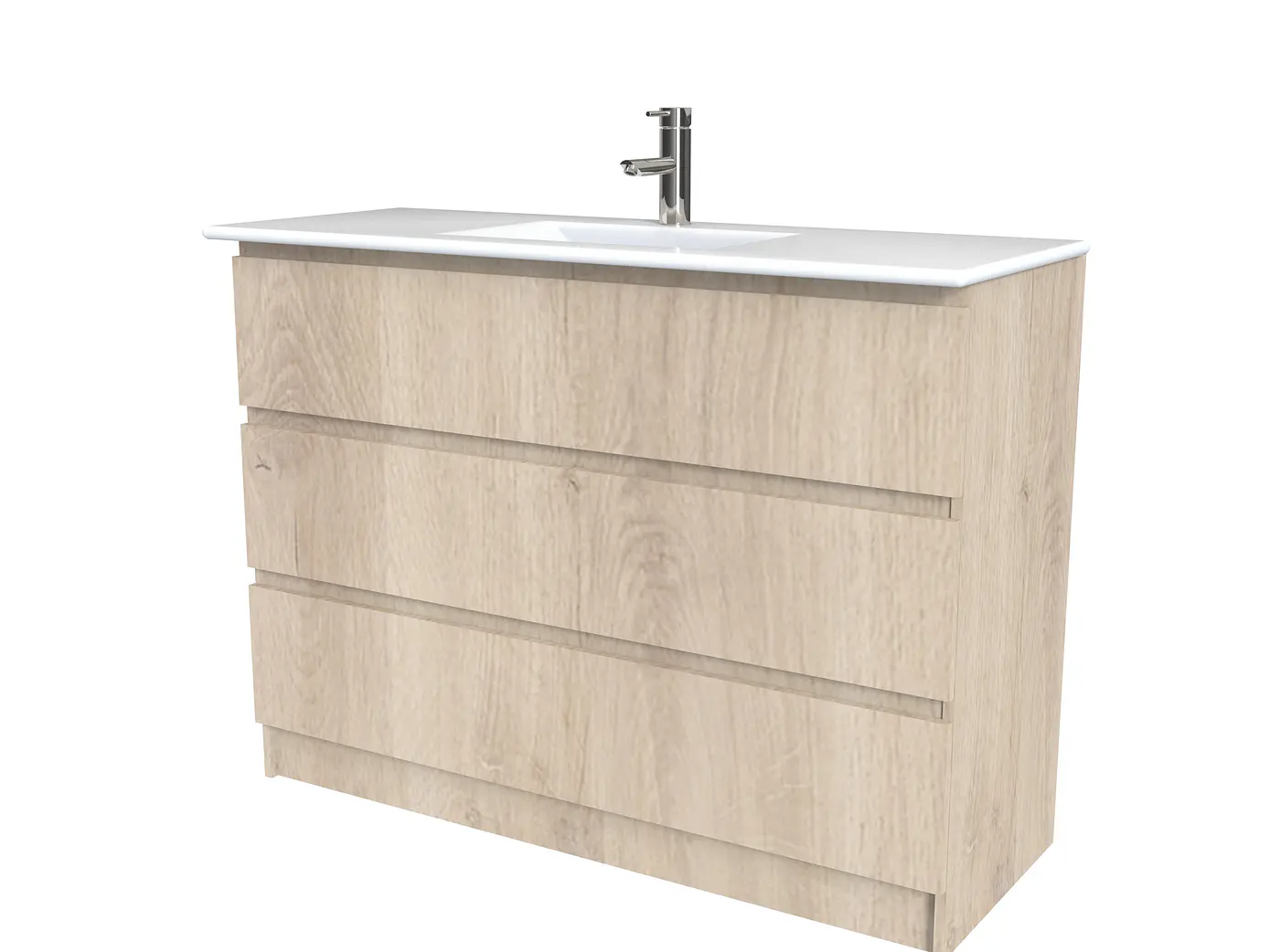 Mueble vanitorio al piso  de 120  cm con cubierta de loza M3-1201  / Jerez 1