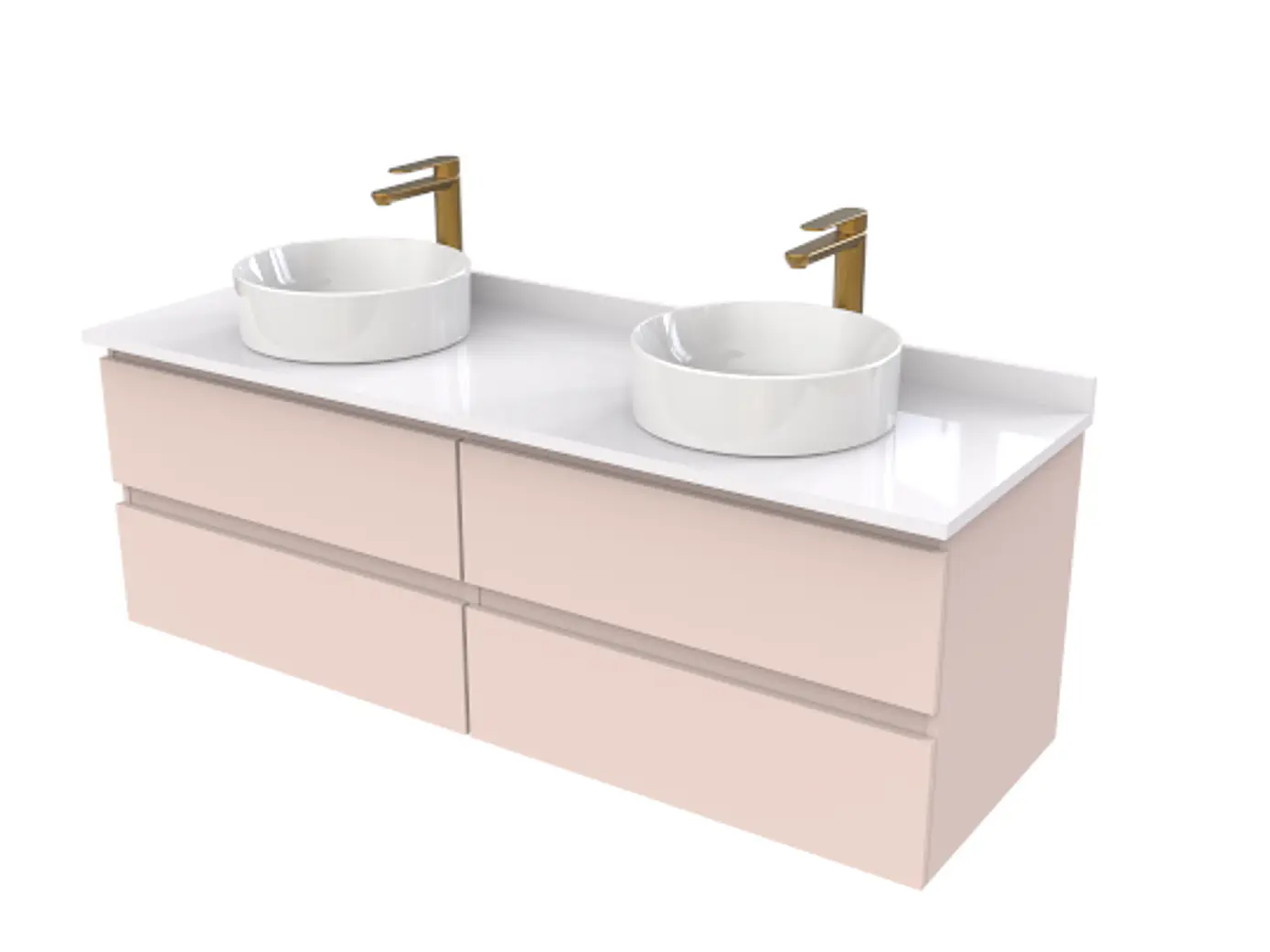 Mueble Vanitorio  para lavamanos sobreponer simple de 150 cm M4-1530-SPA / Taupe 1